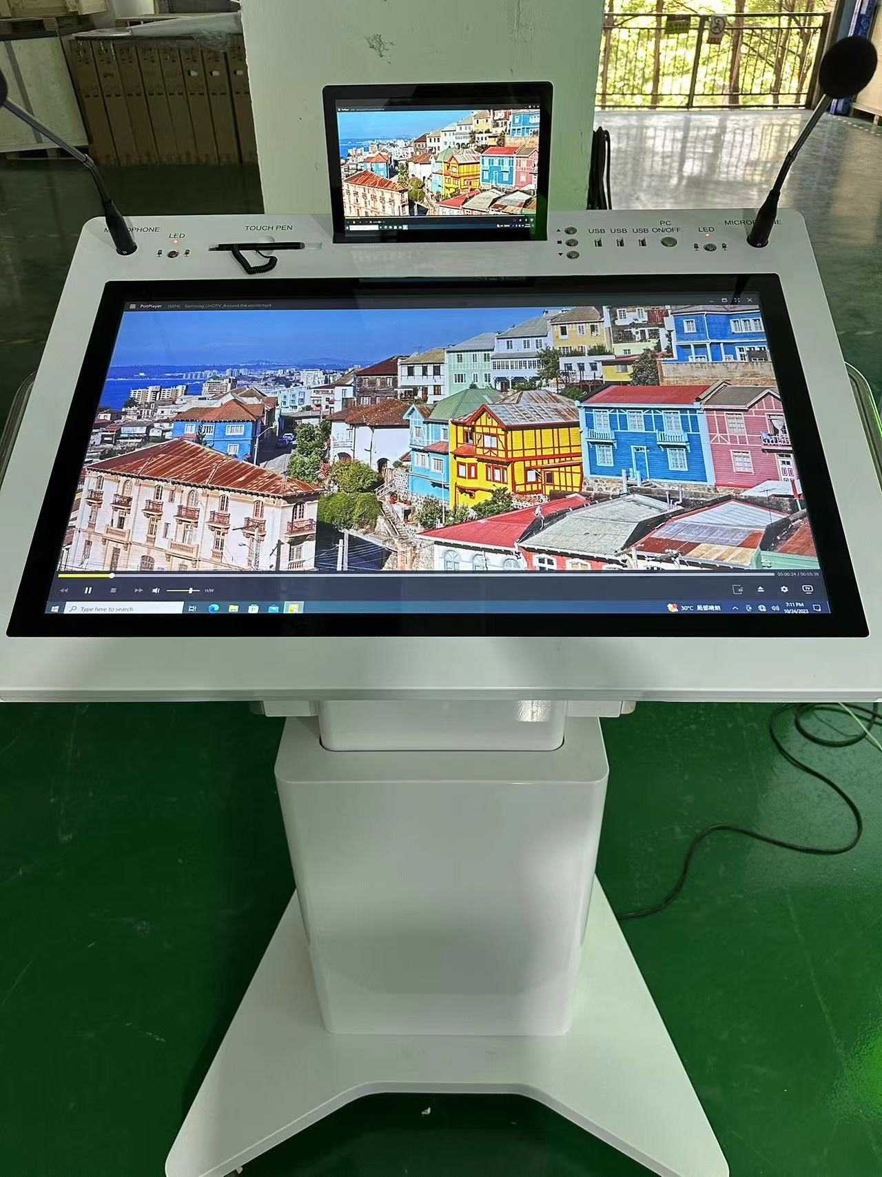 32 '' Интерактивен LCD Lectern Smart Double Screen подиум